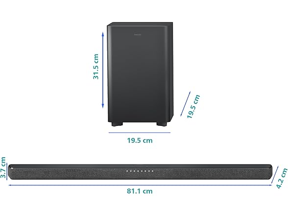 Philips TAB6200 2.1 Channel Soundbar with Wireless Subwoofer
