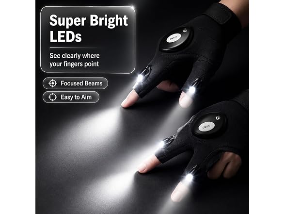 Mylivell CON-02 LED Flashlight Gloves
