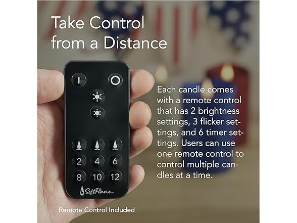 Softflame Softflame Real Wax Flameless LED Candles with Rem