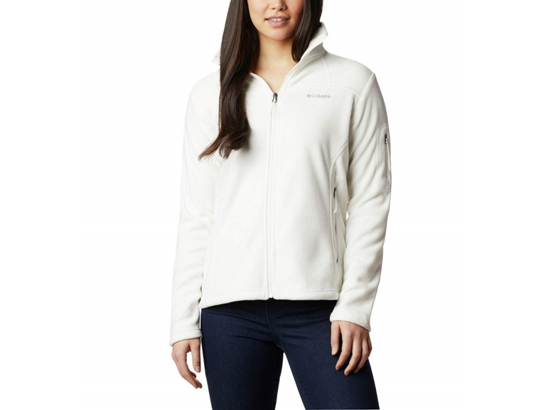 Columbia Womens Fast Trek II Full Zip Fleece Jacket, Sea Salt, Large