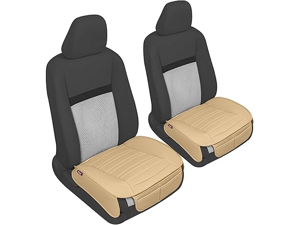 Motor Trend Seat Covers Faux Leather Beige Padded