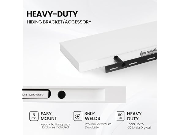48 Inch Floating Shelves for Wall, Deep