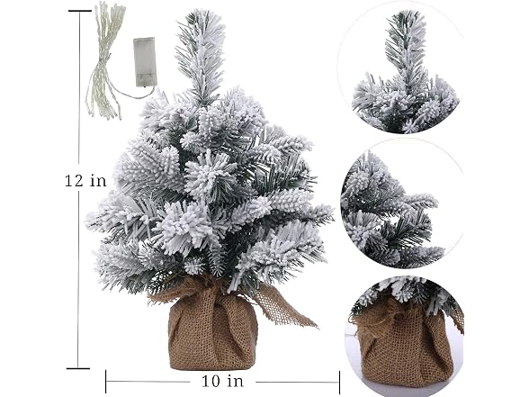 Pre-Lit Artificial Mini Christmas Tree,1