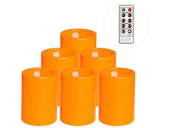 GiveU Flameless Flickering Plastic Led Candle, 6-Pack
