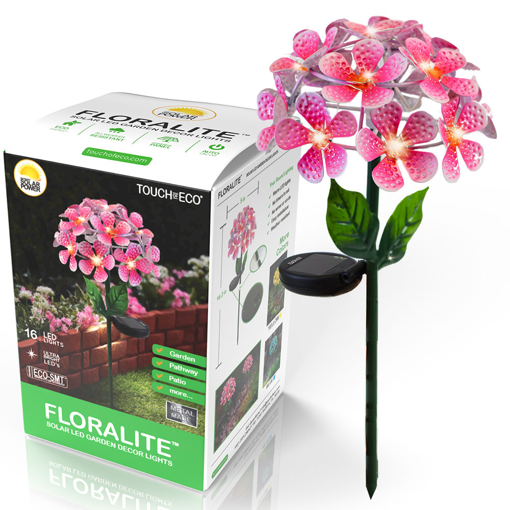 Touch of ECO Solar LED Metal Floralite - Gallery 16