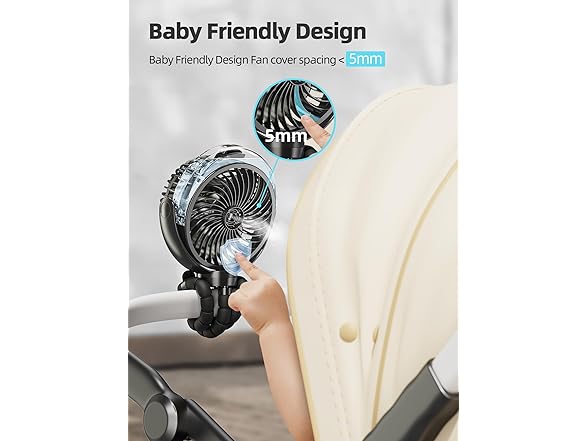 Wavmill Misting Stroller Fan