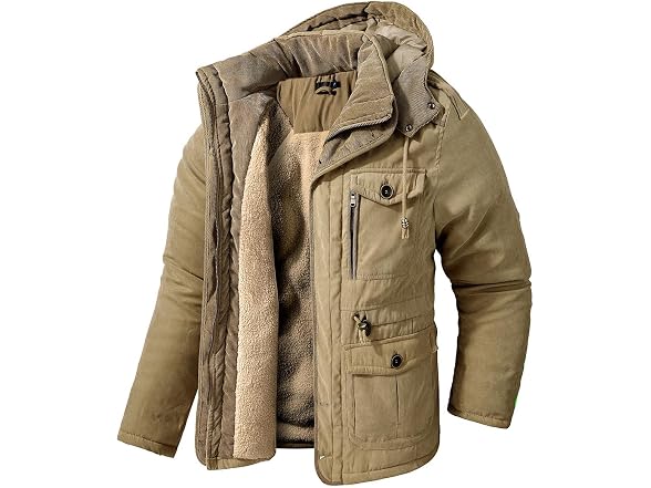 Mr.Stream Men (L) Winter Hooded Jacket Sherpa Coat