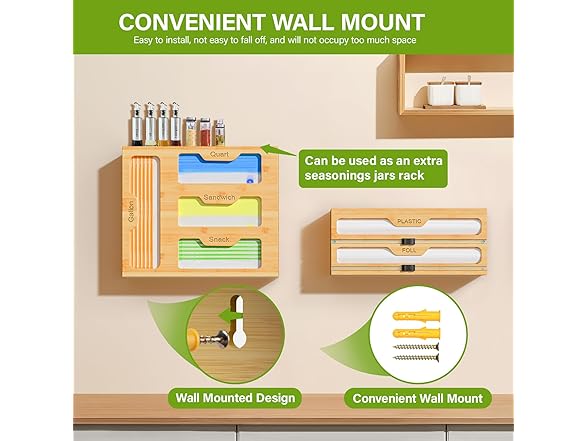 Bag and Plastic Wrap Organizer