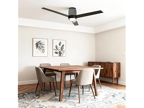 Low Profile Ceiling Fans with Lights & Remote, 52"