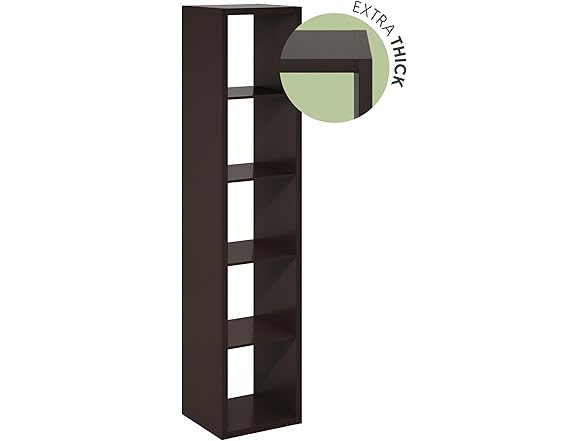 Furinno CUBICLE Book Shelf, 5-Cube Vertical