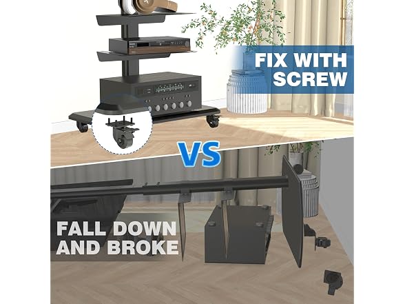 Rfiver Mobile TV Cart Rolling TV Stand
