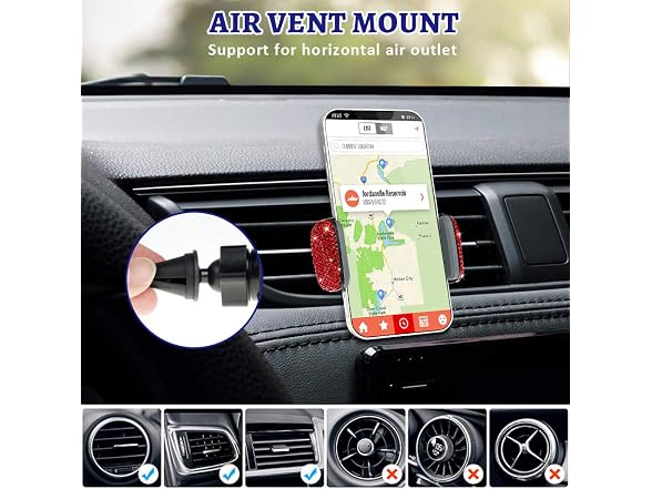 eing Car Phone Mount Bling Crystal Cell