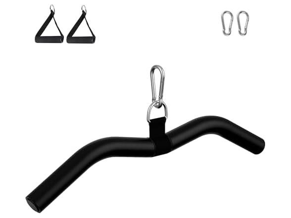 19" Lat Pulldown Bar with Non-Slip EVA Handles