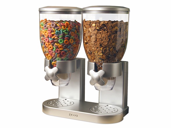 Double Cereal Dispenser Zevro Color: Silver