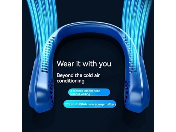 Generic Portable Neck Fan, USB Rechargeable Personal Fan