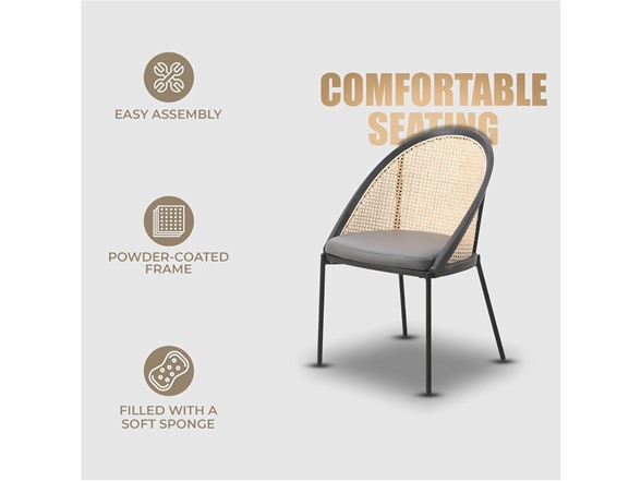LeisureMod Urbane Wicker Dining Chair