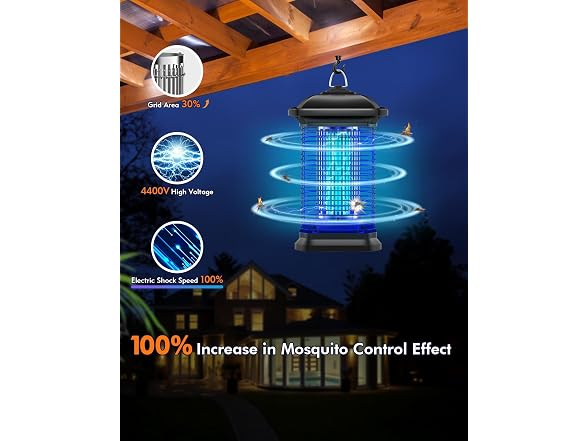 AMUFER Bug Zapper Outdoor 18W 4400V