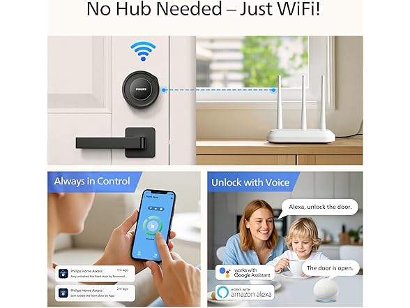 Philips 230XU-1H-MB Smart Retrofit Lock Matt Black