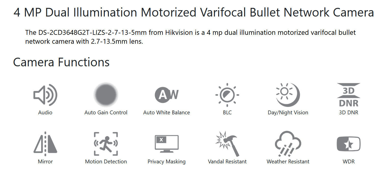 HIKVISION DS-2CD3648G2T-LIZS 4MP Motorized Camera - Gallery 6