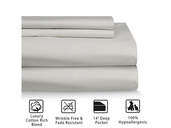 Hotel Laundry Cotton Rich Sheet Set