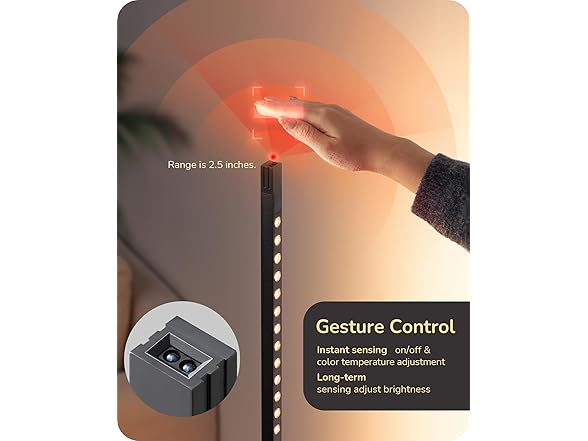 Black LED Floor Lamp