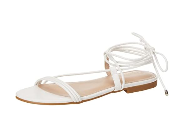 The Drop Women's Samantha Flat Strappy Lace-Up Sandal (5.5)