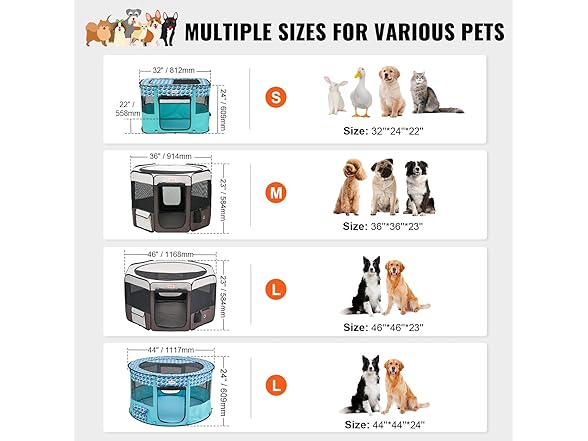 VEVOR Foldable Pet Playpen