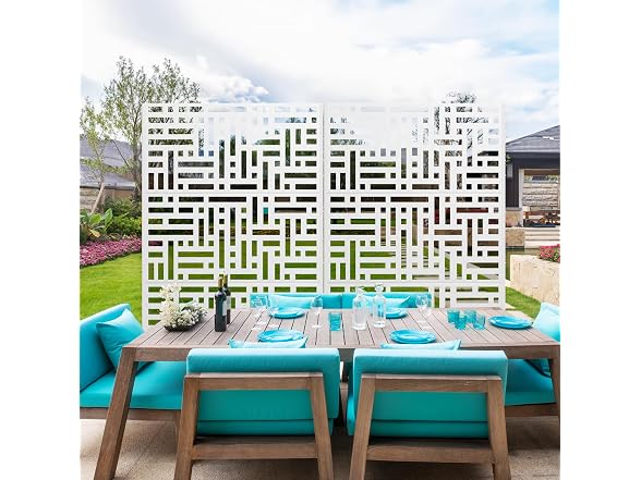Metal Privacy Screen Outdoor 72" H×47" W