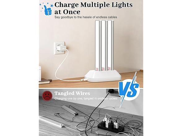 VerRon B0FQJMJ33K Rechargeable Cabinet Light 3-Pk