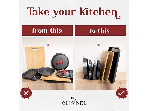Cuisinel Lid and Dish Organizer Rack 2-Pack
