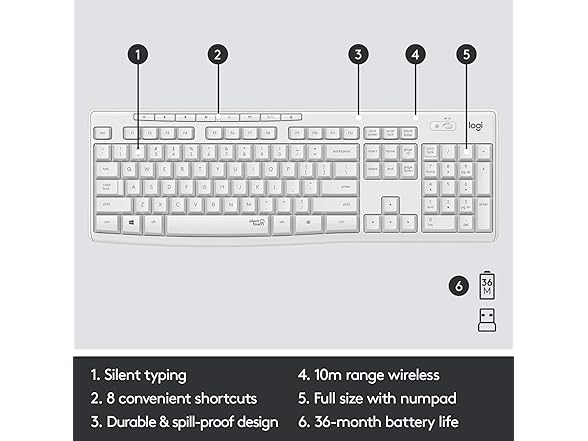 Logitech MK295 Wireless Mouse & Keyboard Combo