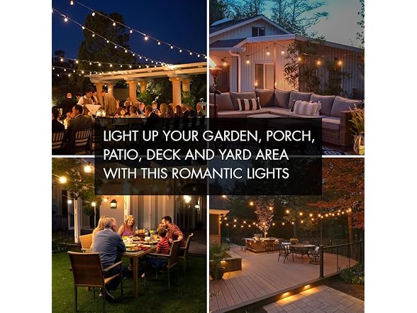 SUNTHIN 48FT Outdoor String Lights