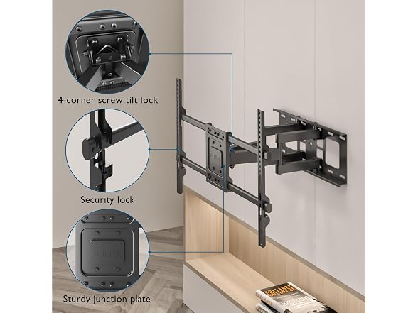 BONTEC Full Motion TV Wall Mount 37-85in
