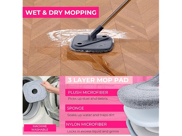 True & Tidy True Clean Spin Mop & Bucket