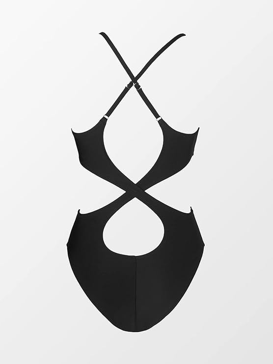 CUPSHE One Piece V-Neck Ruched Swimsuit - Gallery 7