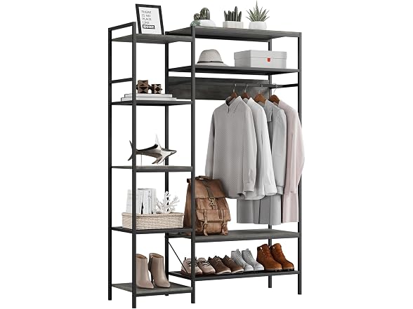 IDEALHOUSE 5-Tier Portable Clothing Rack