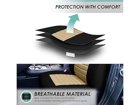 FH Group Car Seat Covers 3D Air Mesh