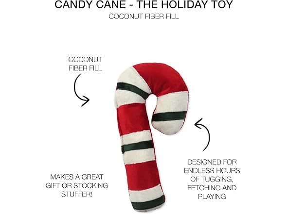 Pet Passion Multipack Stuffed Candy Cane