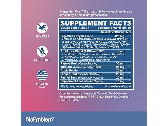BioEmblem Digestive Enzymes