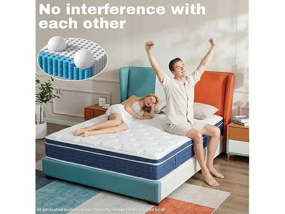 inight 12 Inch Queen Luxury Hybrid Mattress, Medium Firm