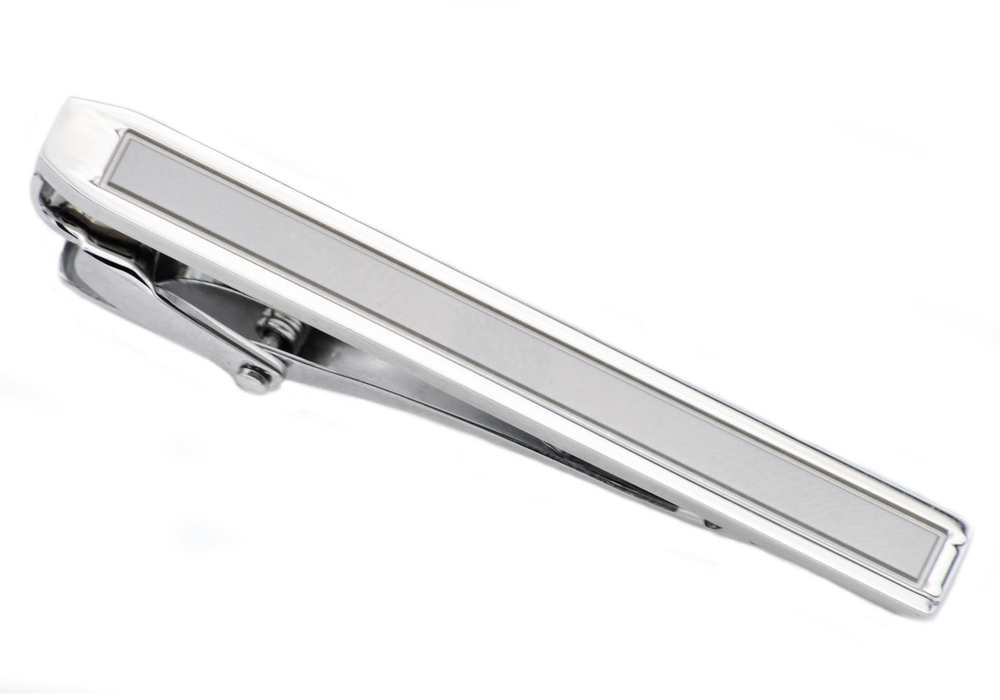 Brushed Stainless Steel Tie Clip - Gallery 3