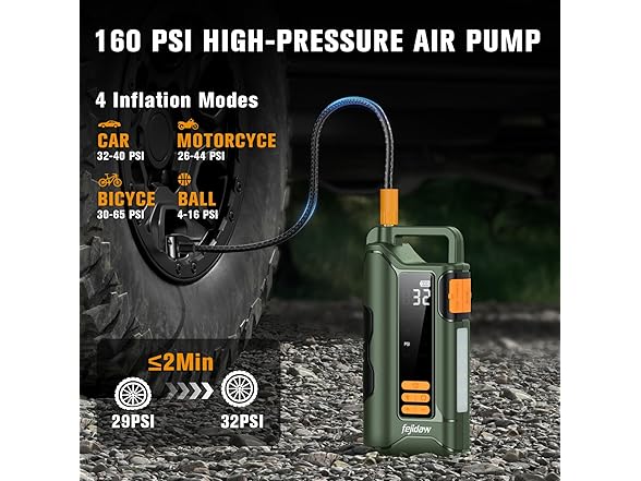 Fejidaw Car Jump Starter with Air Compressor