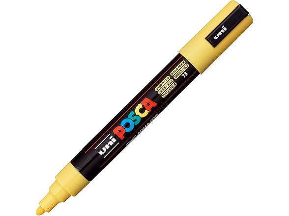 POSCA? PC-5M Paint Marker, Medium Reversible Tip, Yellow