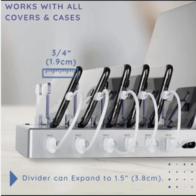 6 Port Charging Station with Cables - Gallery 10