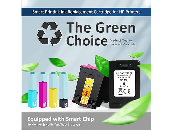 Smart Printink 61XL HP Ink, 2-Pack Black