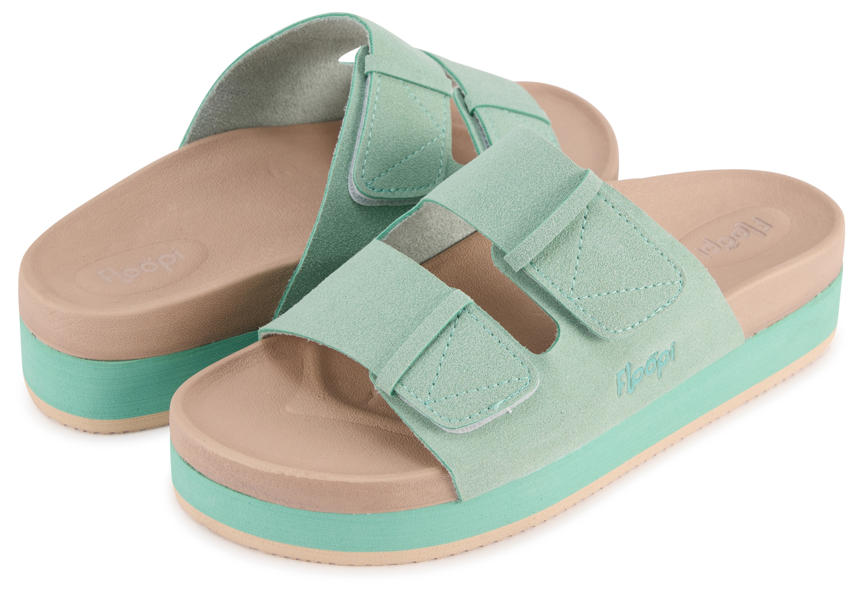 Floopi Womens Microsuede Wedge Slide - Gallery 11