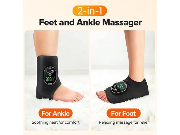 WoloyHeatie Ankle Massagers, 2pk, Black