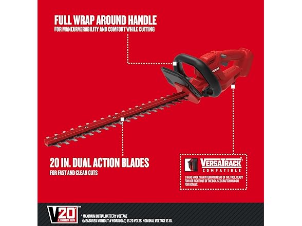 CRAFTSMAN CMCHT810C1 V20 Cordless Hedge Trimmer