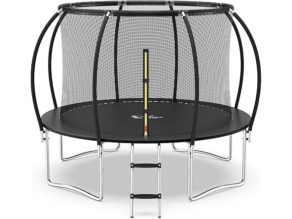 YSSOA 12FT Recreational Trampoline w/ Safety Enclosure