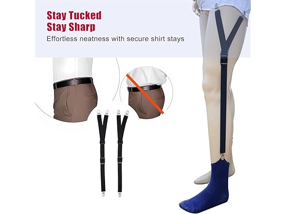 V-loude Tactical Shirt Stays for Men